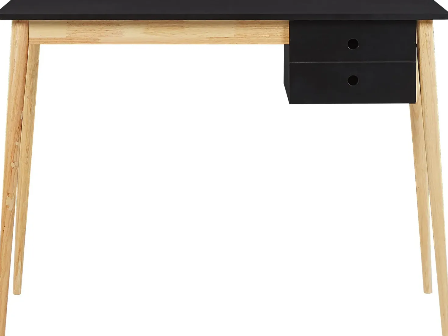 Skrivebord EBEME Sort 106 cm 48 cm med opbevaring