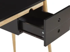 Skrivebord EBEME Sort 106 cm 48 cm med opbevaring