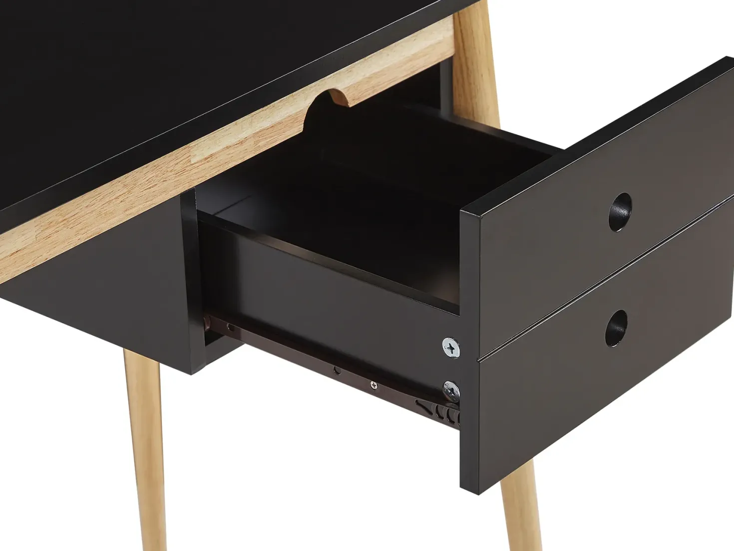 Skrivebord EBEME Sort 106 cm 48 cm med opbevaring