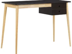 Skrivebord EBEME Sort 106 cm 48 cm med opbevaring