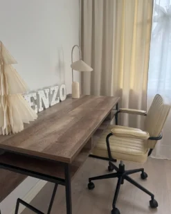 Skrivebord FORRES Brun/sort 120 cm 60 cm