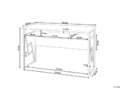 Skrivebord FORRES Brun/sort 120 cm 60 cm