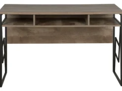 Skrivebord FORRES Brun/sort 120 cm 60 cm
