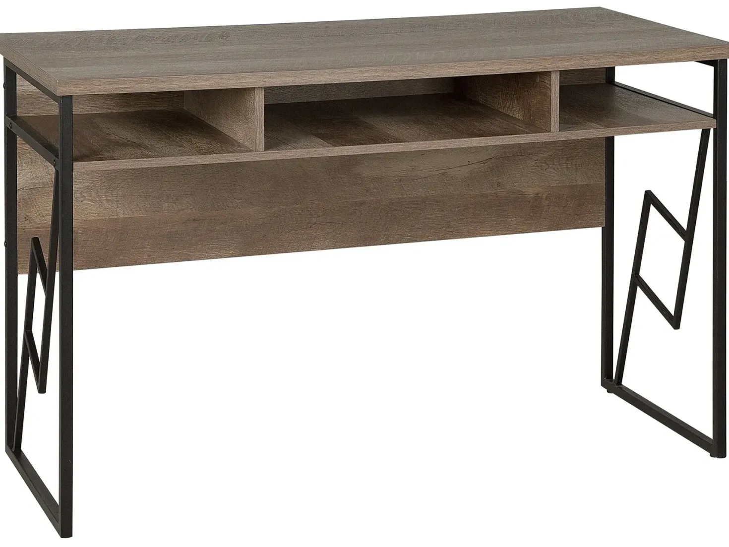 Skrivebord FORRES Brun/sort 120 cm 60 cm