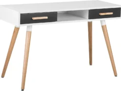 Skrivebord FRISCO Grå 120 cm 45 cm med skuffer