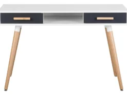 Skrivebord FRISCO Grå 120 cm 45 cm med skuffer