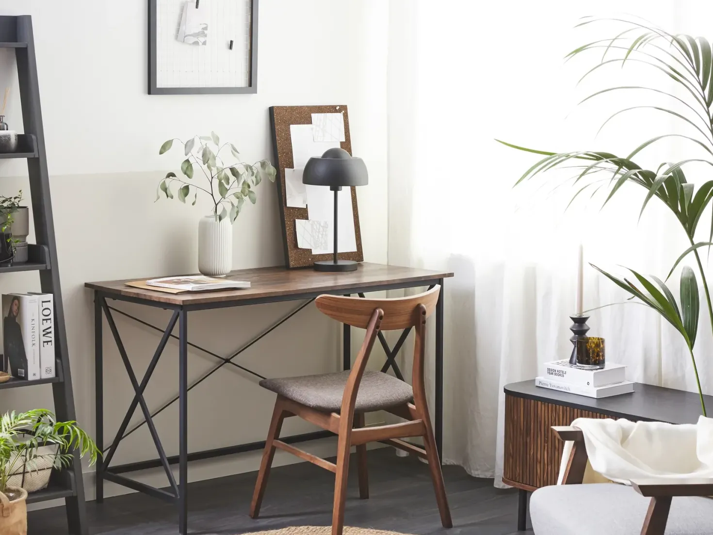 Skrivebord FUTON Mørkebrun 115 cm 60 cm