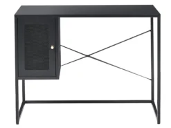 Skrivebord HARJO Sort 100 cm 50 cm med opbevaring