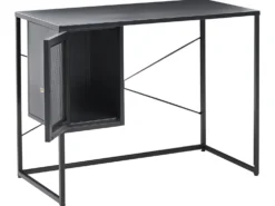 Skrivebord HARJO Sort 100 cm 50 cm med opbevaring
