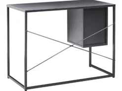 Skrivebord HARJO Sort 100 cm 50 cm med opbevaring