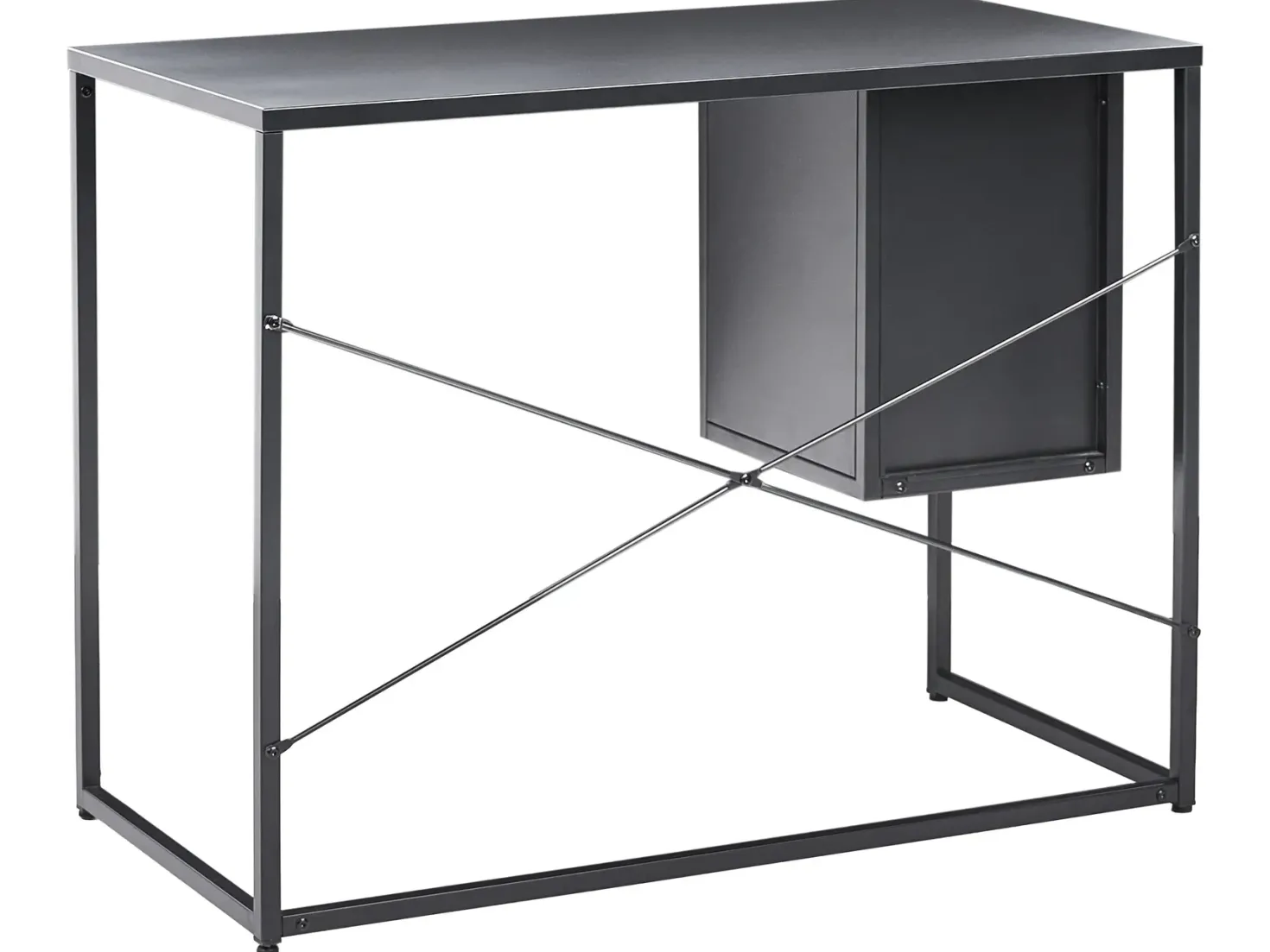Skrivebord HARJO Sort 100 cm 50 cm med opbevaring