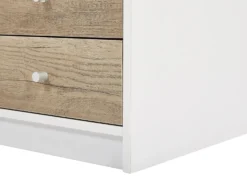 Skrivebord HEBER Brun/hvid 140 cm 60 cm med skuffer