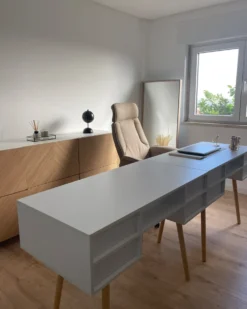 Skrivebord LEVIN Hvid 110 cm 55 cm med skuffer