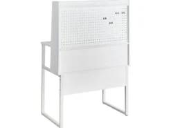 Skrivebord med perforeret tavle BUXTON Hvid 84 cm 48 cm