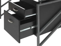 Skrivebord MORITON Sort 117 cm 57 cm med opbevaring