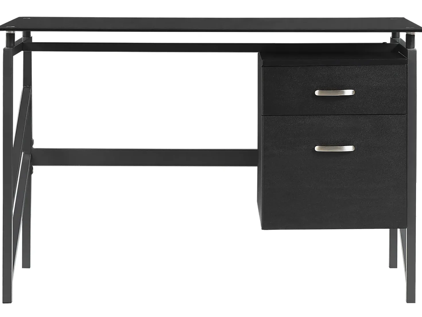 Skrivebord MORITON Sort 117 cm 57 cm med opbevaring