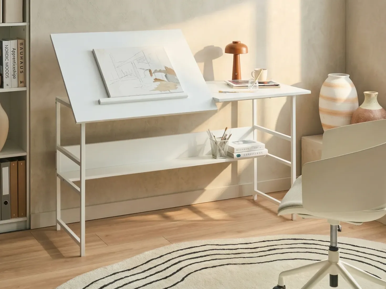 Skrivebord ORAN Hvid 140 cm 60 cm