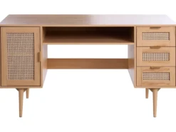 Skrivebord RAFFRA Lysebrun 140 cm 60 cm