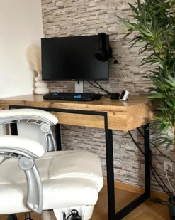 Skrivebord VIDA Lysebrun 120 cm 55 cm med opbevaring