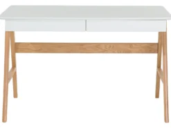 Skrivebord SHESLAY Hvid 120 cm 70 cm med skuffer