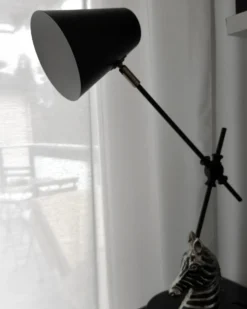Skrivebordslampe HORTON Justerbar Metal Sort