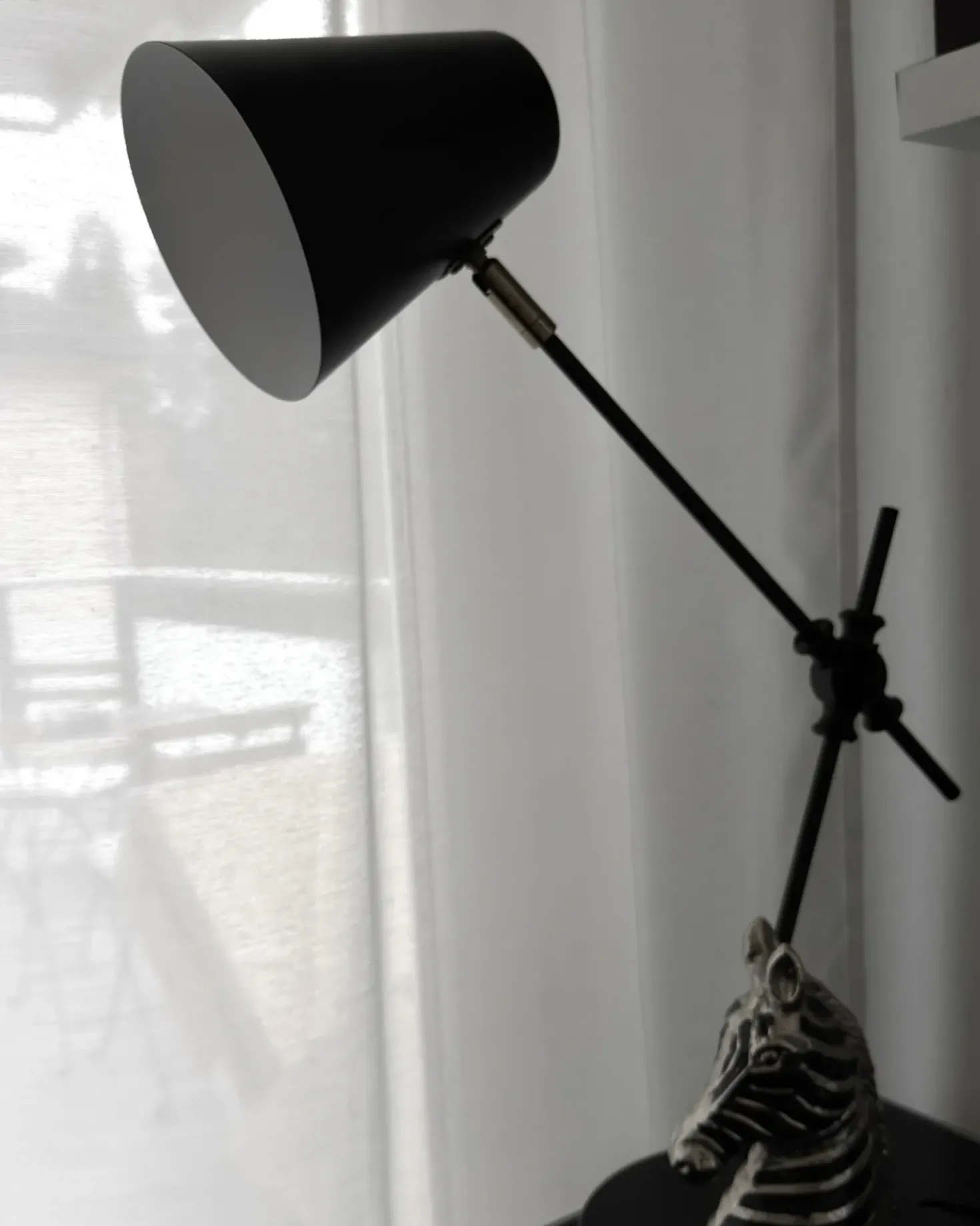 Skrivebordslampe HORTON Justerbar Metal Sort