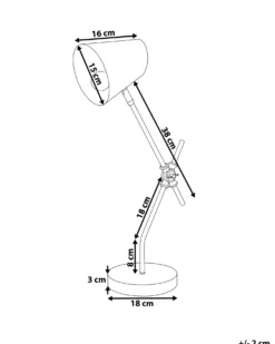Skrivebordslampe HORTON Justerbar Metal Sort