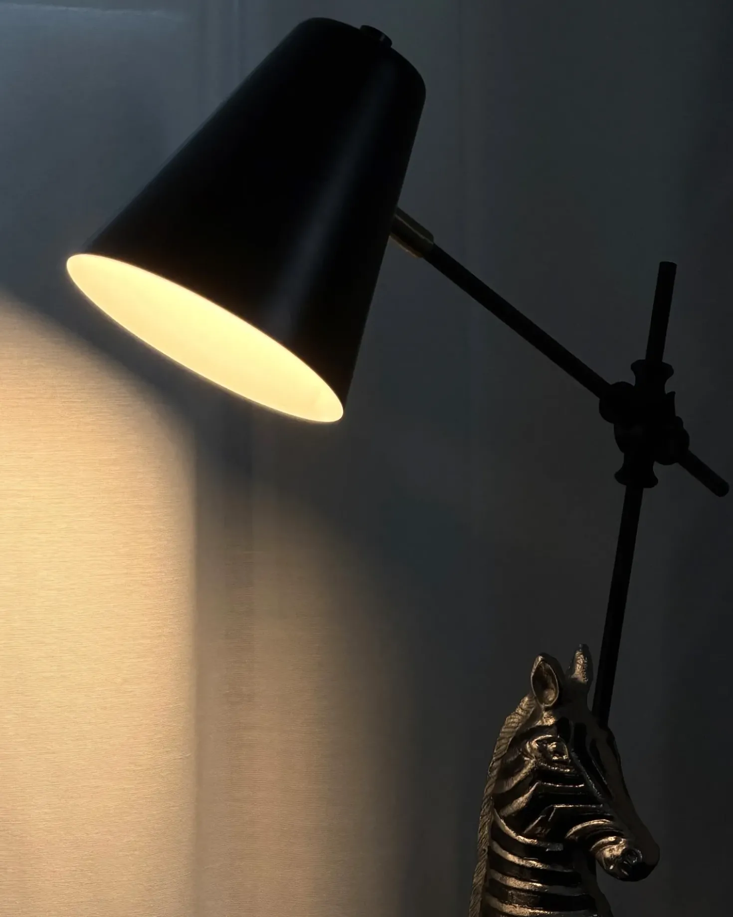 Skrivebordslampe HORTON Justerbar Metal Sort