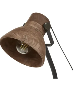 Skrivebordslampe KOLAR Mangotræ Mørkebrun