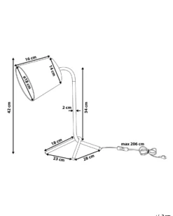 Skrivebordslampe MOOKI Justerbar Metal Sort
