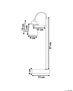 Skrivebordslampe MUNDAKA Justerbar Metal Sort