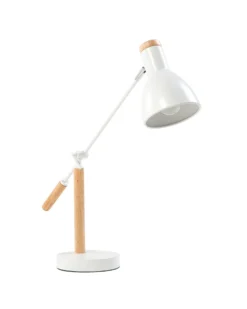Skrivebordslampe PECKOS Justerbar Metal Hvid
