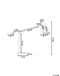 Skrivebordslampe PECKOS Justerbar Metal Hvid
