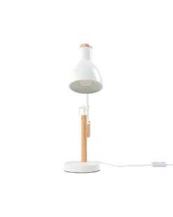 Skrivebordslampe PECKOS Justerbar Metal Hvid
