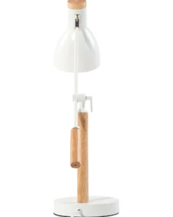 Skrivebordslampe PECKOS Justerbar Metal Hvid