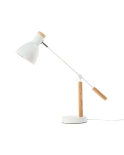 Skrivebordslampe PECKOS Justerbar Metal Hvid