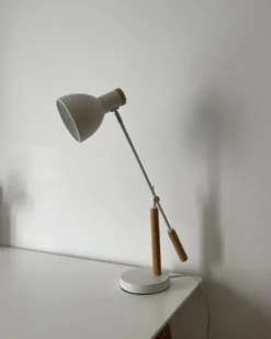 Skrivebordslampe PECKOS Justerbar Metal Hvid