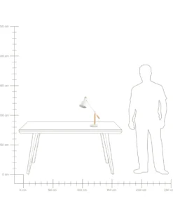 Skrivebordslampe PECKOS Justerbar Metal Hvid