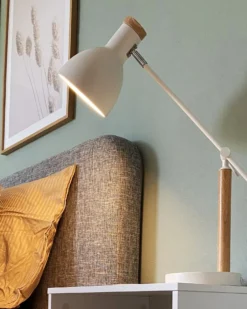 Skrivebordslampe PECKOS Justerbar Metal Hvid