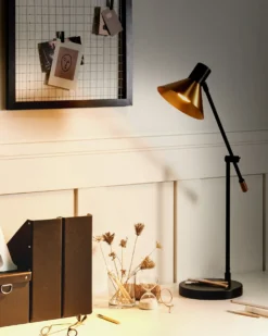 Skrivebordslampe PINKEEN Metal Guld
