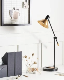 Skrivebordslampe PINKEEN Metal Guld