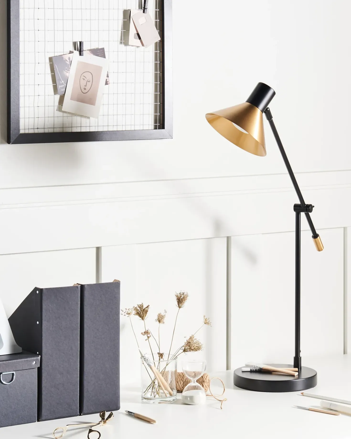 Skrivebordslampe PINKEEN Metal Guld