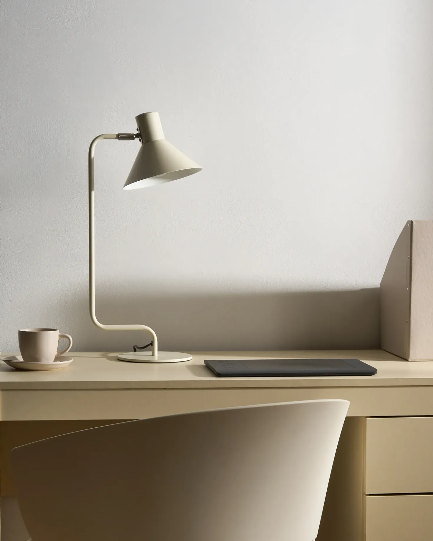 Skrivebordslampe RIMAVA Metal Cremehvid