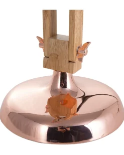 Skrivebordslampe SALADO Justerbar Træ Kobber