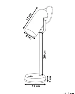 Skrivebordslampe TYRIA Justerbar Metal Sort