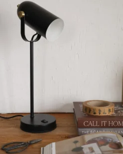 Skrivebordslampe TYRIA Justerbar Metal Sort