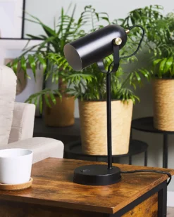 Skrivebordslampe TYRIA Justerbar Metal Sort