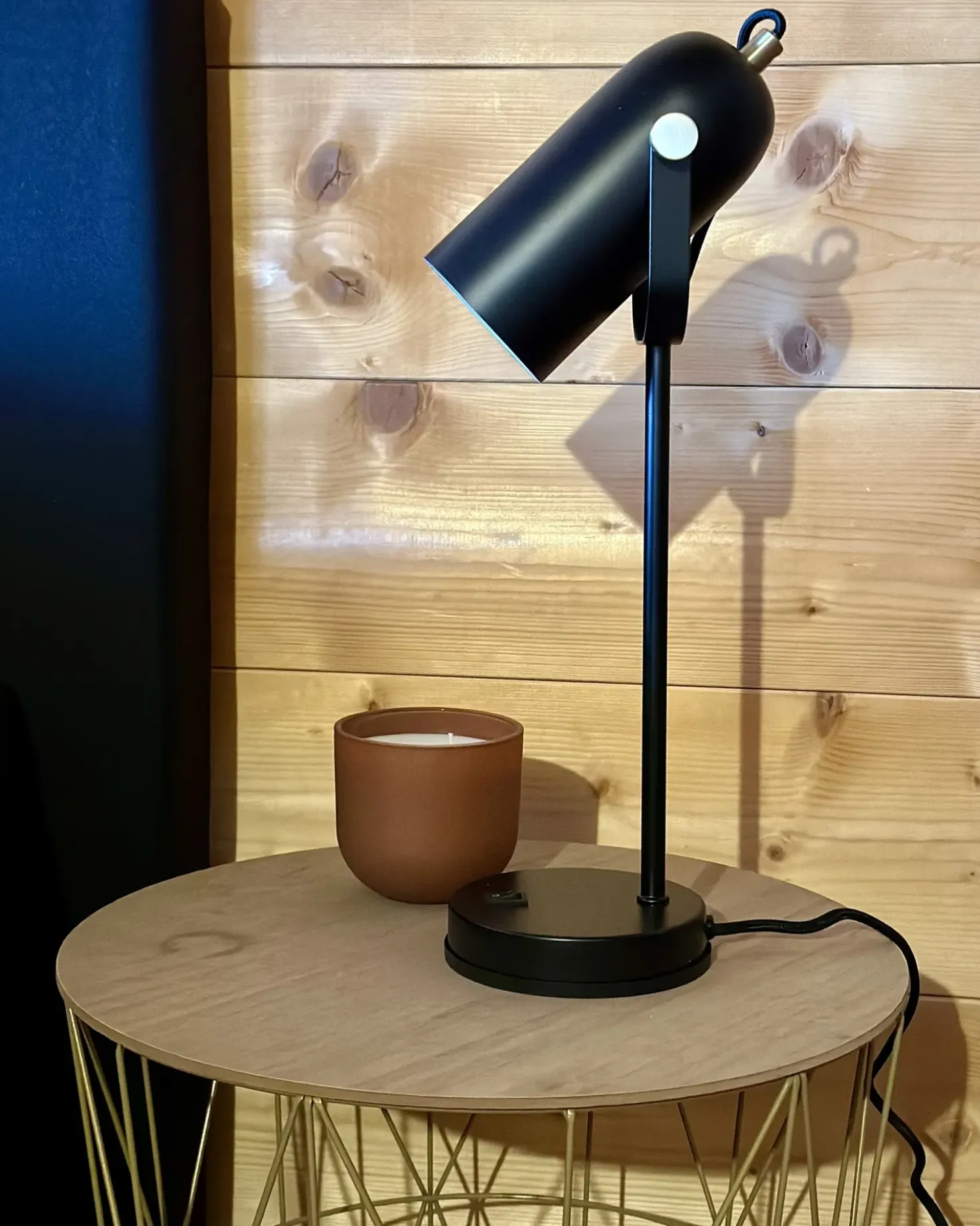 Skrivebordslampe TYRIA Justerbar Metal Sort