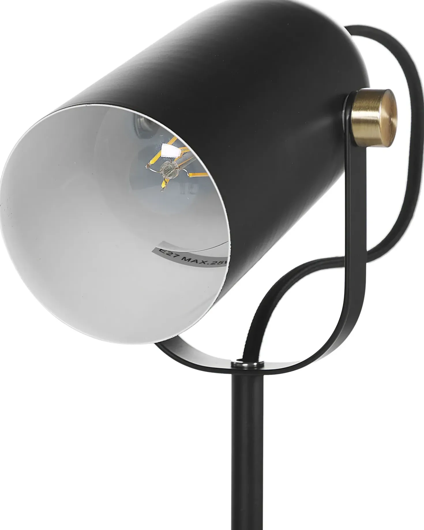 Skrivebordslampe TYRIA Justerbar Metal Sort