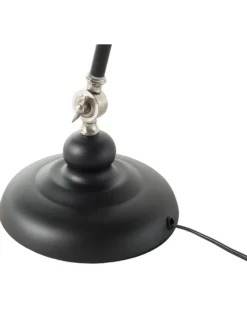 Skrivebordslampe MERAMEC Justerbar Metal Sort